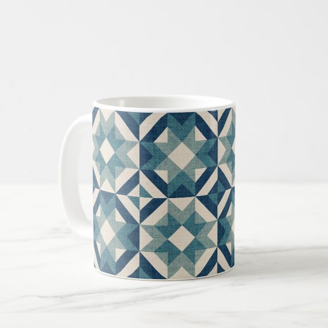Sky full of stars - Geometric blue Coffee Mug (Front Left)