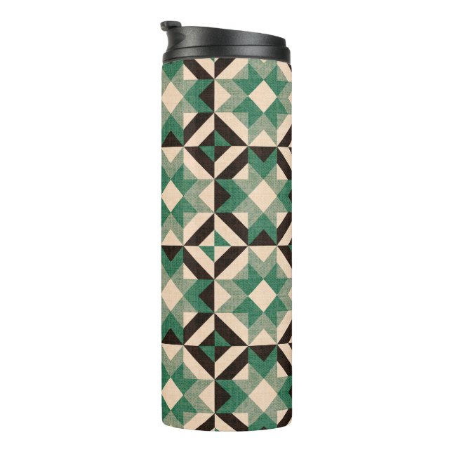 Sky full of stars - Geometric green Thermal Tumbler (Rotated Right)