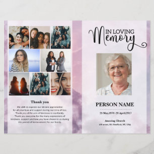 Sky  Funeral Program template