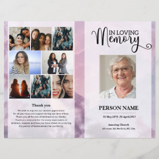 Sky Funeral Program template