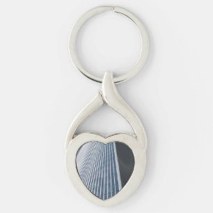Sky Garden Front View Heart Keychain