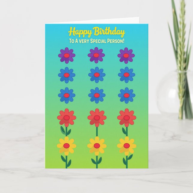 Sky Green Birthday Card (Front)