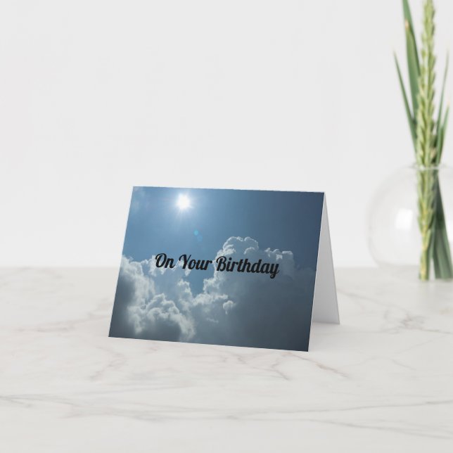 Sky Happy Birthday Greeting Card (Front)