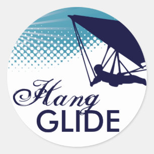 sky high hang glide classic round sticker