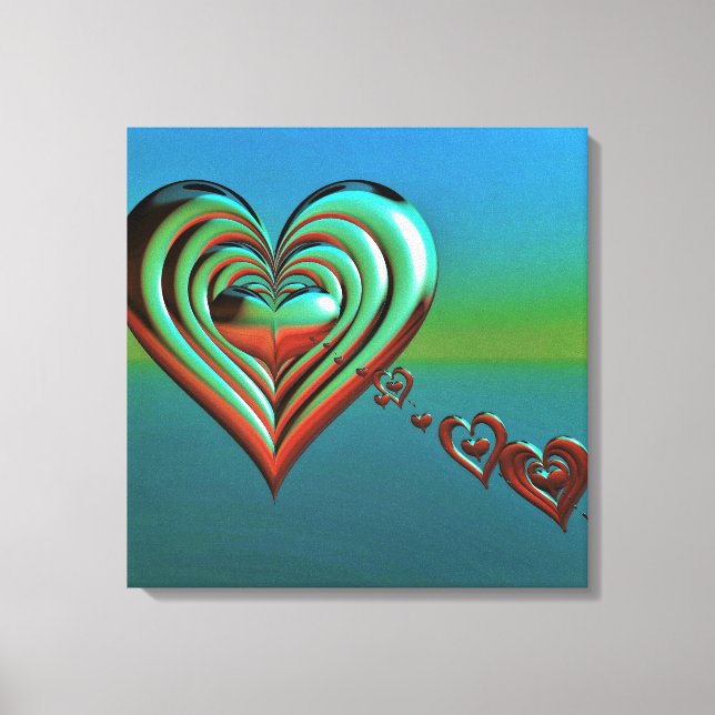 Sky High Hearts Canvas Print (Front)