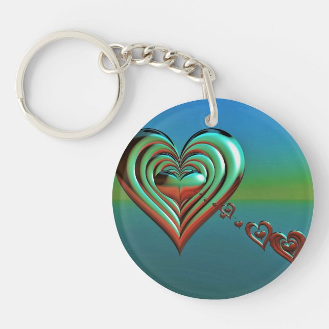 Sky High Hearts Keychain (Front)