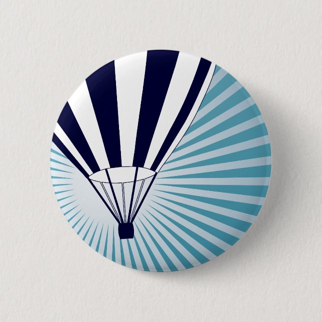 sky high hot air balloon 2 inch round button (Front)
