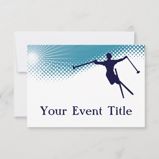 sky high skier invitation (Front)