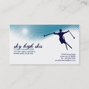 sky high skis business card