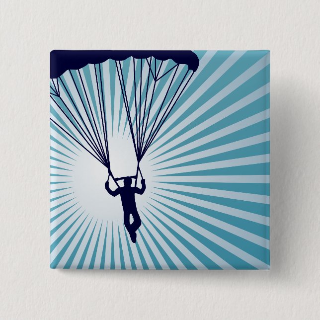 sky high skydiving 2 inch square button (Front)