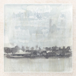 Sky Horizon - Neutral Colours Glass Coaster