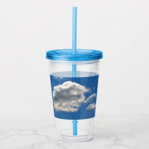 Sky is blue and white clouds are passing by   acrylic tumbler
