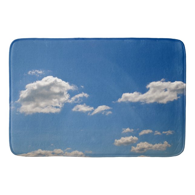 Sky is blue and white clouds are passing by   bath mat (Front)