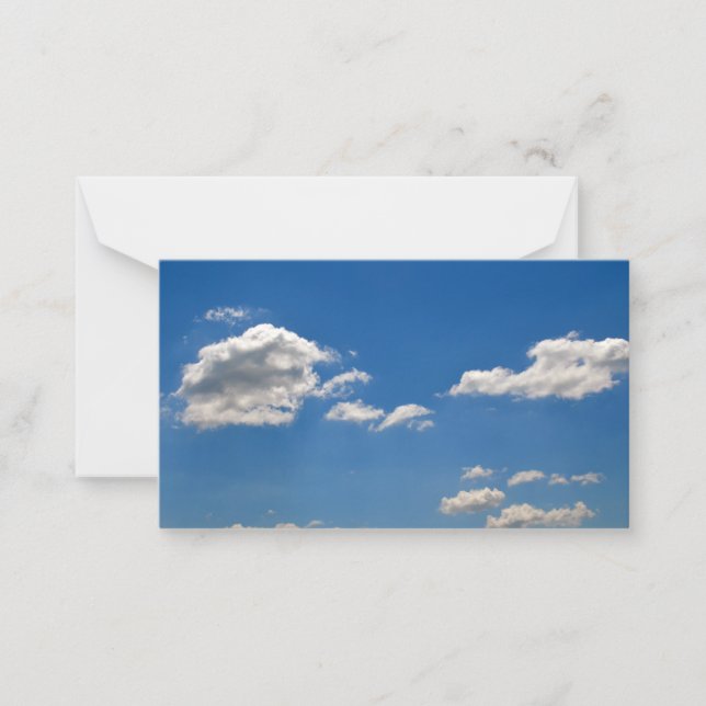 Sky is blue and white clouds are passing by   card (Front)