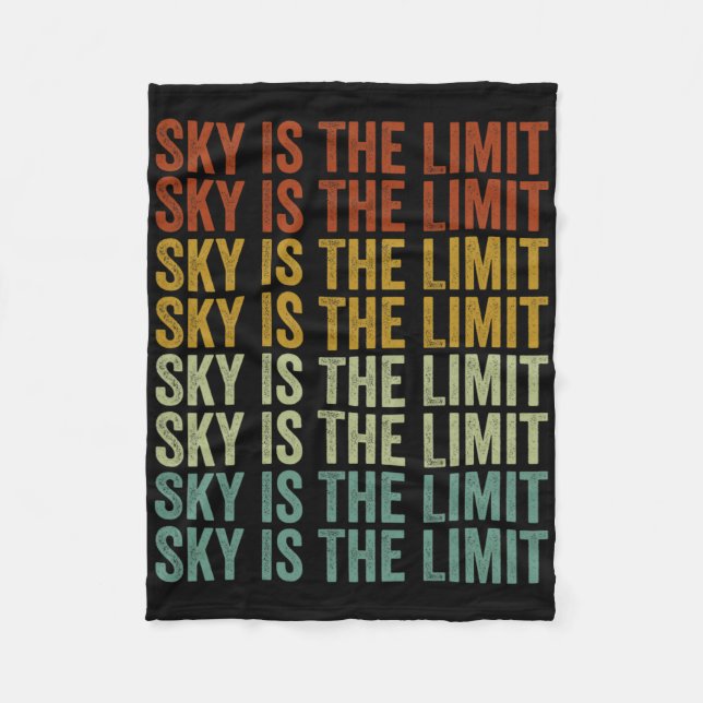 Sky Is The Limit Rock Mountain  Fleece Blanket (Front)