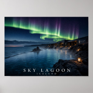 Sky Lagoon Geothermal Ocean View Iceland A4 Poster