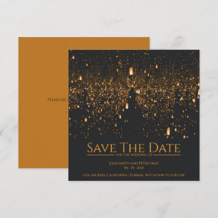 Sky Lights Save The Date Wedding Invitation