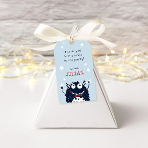 Sky   Little Monster Birthday Party Favour Tags