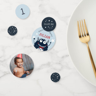 Sky Little Monster Personalized Birthday Party Confetti