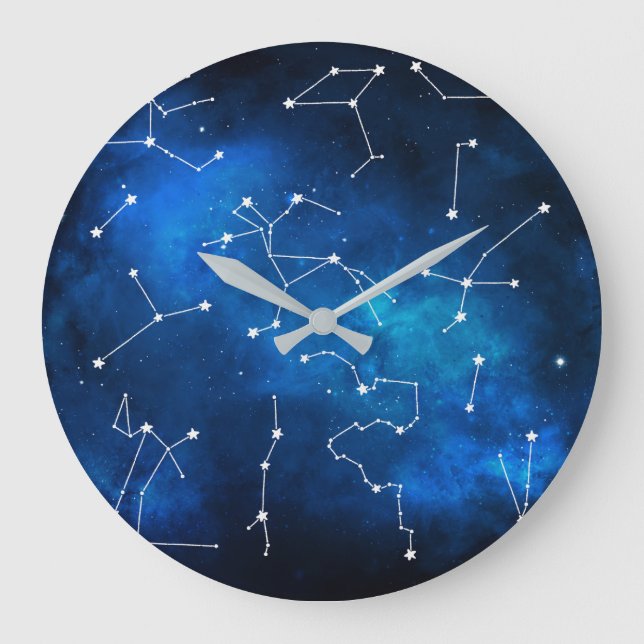 Sky Map Constellation Astronomy Lover Large Clock (Front)