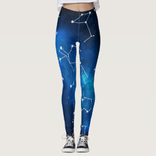 Sky Map Constellation Astronomy Lover Leggings