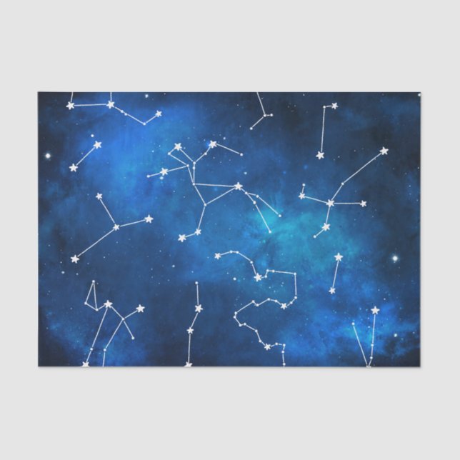 Sky Map Constellation Astronomy Lover Tissue Paper (Front)
