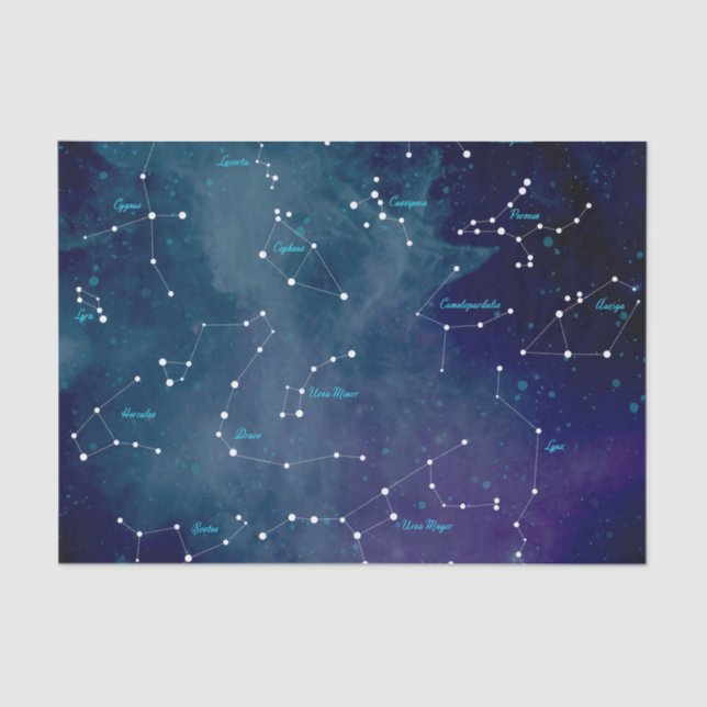 Sky Map Constellations Astronomy Tissue Paper (Front)
