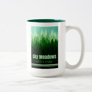 Sky Meadows State Park Virginia Forest Two-Tone Coffee Mug