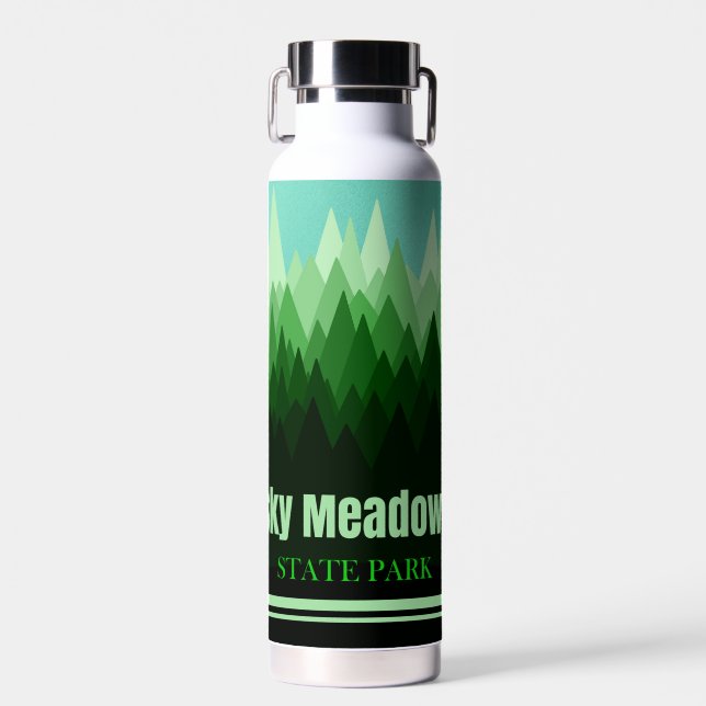 Sky Meadows State Park Virginia Forest Water Bottle (Front)