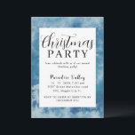 Sky Modern Dusty Blue Snowflake  Invitation<br><div class="desc">Modern Watercolor Wedding Invitation in Dusty Blue. This exquisite and sophisticated dusty blue wedding invitation has a white border and an ombre background produced with watercolors. The invitation's reverse side also features the same blue watercolor background. The Dusty Blue Watercolor Ombre Wedding Collection has complementary pieces.</div>