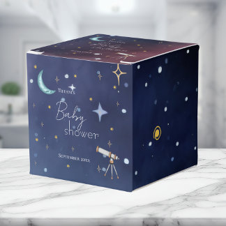Sky Moon & Stars Celestial Baby Shower  Favor Box