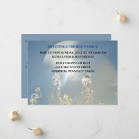 Sky Newcomers to Parish Mass Church invitation 