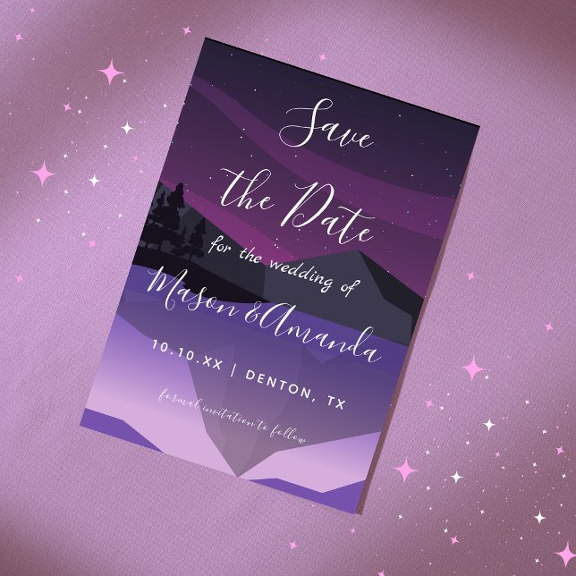Sky Night Astronomy Galaxy Pink Purple Milky Space Save The Date (Creator Uploaded)