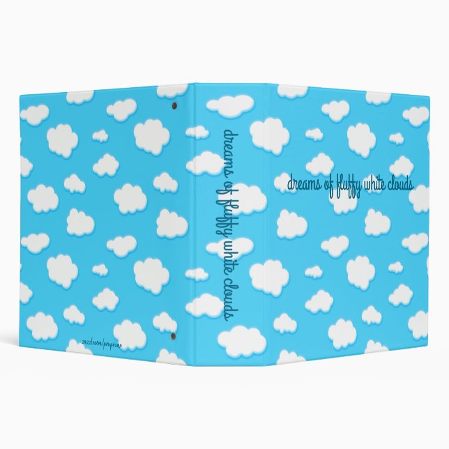sky of blue and fluffy white clouds - binder (Background)