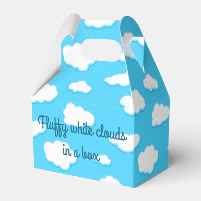 sky of blue and fluffy white clouds - favour box (Front Side)
