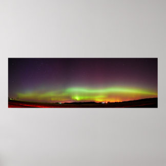 Sky of Light Northern Lights Panorama Poster
