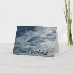 Sky paradisiaque Bonne Anniversaire 5x7 Carte plié