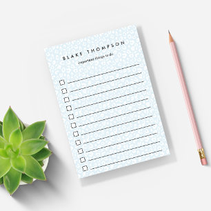 Sky   Pastel Leopard Print To-Do List Post-it Notes