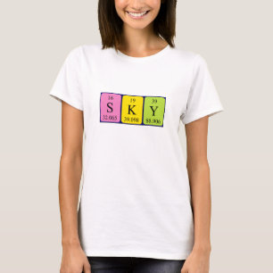 Sky periodic table name shirt