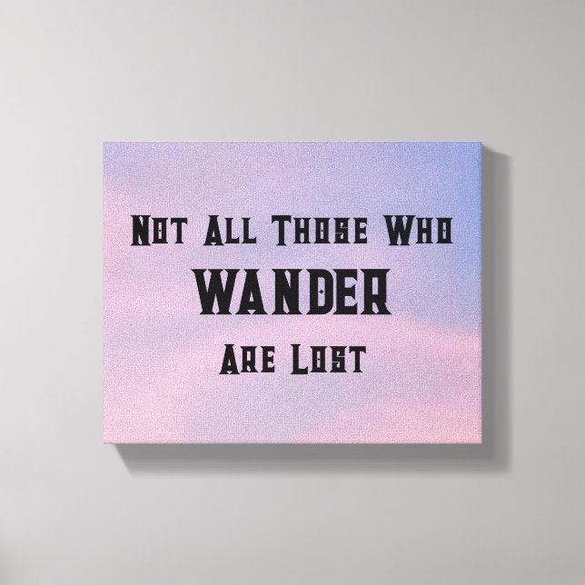 Sky Photo Canvas Print with Quote (Front)
