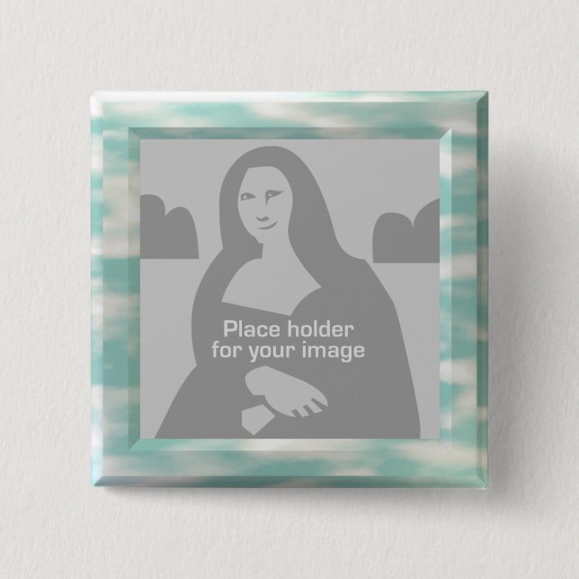 Sky Picture Frame Template 2 Inch Square Button (Front)