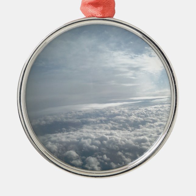 Sky, Plane View, Beautiful Clouds Metal Ornament (Front)