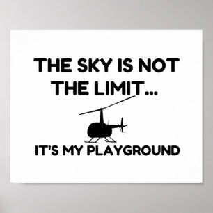 SKY PLAYGROUND Helicopter Poster