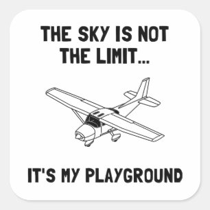 Sky Playground Plane Square Sticker