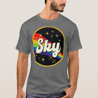 Sky Rainbow In Space Vintage Style T-Shirt
