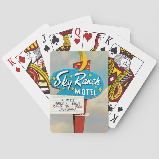 Sky Ranch Motel Sign Playing Cards (Back)