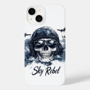 Sky Rebel Skull with Pilot Helmet and Sunglasses Case-Mate iPhone 14 Case