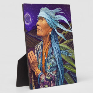 Sky Road Walker Native American Fantasy Art  Plaque