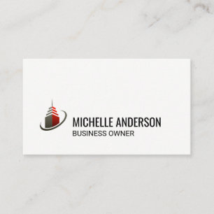 Sky Scraper Building Icon Business Card