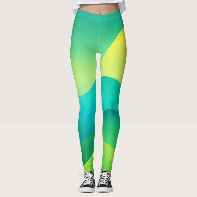 Sky Serenity: Embrace the Ethereal Beauty of Sky B Leggings (Front)